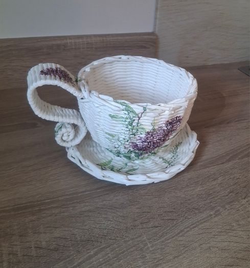 Handmade newspaper basket