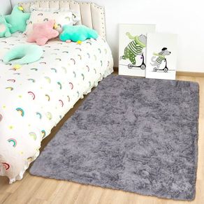 Rugs Living Room 60x110 cm Grey Area Rugs for Bedroom Small Fluffy Shaggy Super Soft Non Slip Rug Washable Modern Floor Carpets Bedside Rug for Kids Room