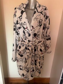 Disney Classics white dalmatians print dressing gown for women size L UK14/16 EU42/44 Postage included