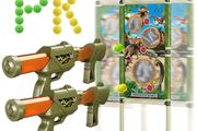 Shooting Games for Kids Air Popper Guns with Moving Shooting Target, 2 Air Shooting Toy Guns 24 Soft Foam Balls