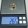 Vintage 18K Gold Ring with Blue Stone Size 49.5 Image 8