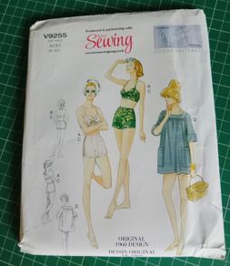 1960s swimwear, vintage sewing pattern