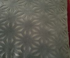 Grey velvet feather filled cushion