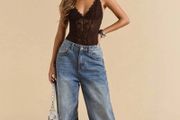 Lace black bodysuit fits Xs s new