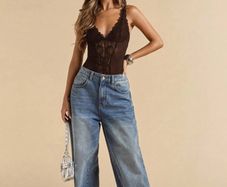Lace black bodysuit fits Xs s new