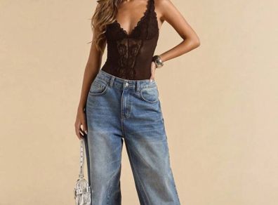 Lace black bodysuit fits Xs s new