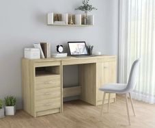 Desk Sonoma Oak 140x50x76 cm Engineered Wood