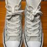 Converse All Star Chuck Taylor Eve Lift Glitter Girls Silver Hi Top Platform Trainers UK3.5 EUR36 Image 6