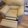 2 seater and 1 seater leather sofas both reclining Image 4