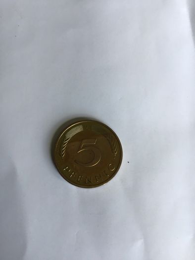 1990 Germany 5 Pfennig coin