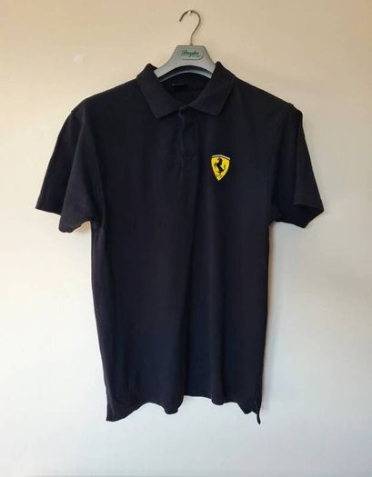 Vintage 1999 ferrari polo shirt Size xl ptp 23" black cotton In excellent condition