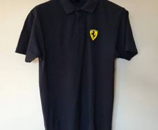 Vintage 1999 ferrari polo shirt Size xl ptp 23" black cotton In excellent condition