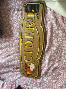 Wooden cider sign