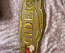 Wooden cider sign