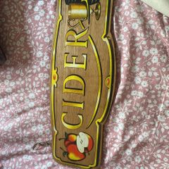 Wooden cider sign