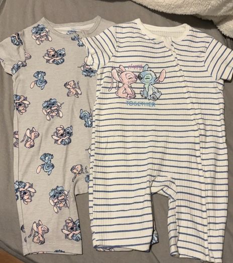 Baby Stitch zip up all in ones 9-12 months