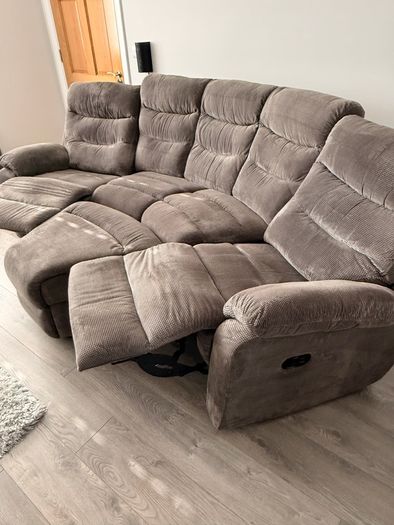 DFS 4 Seater Manual Reclining Sofa + Matching Storage Footstool