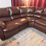 Luxurious Deep Brown Real Leather Corner Sofa Image 7