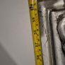Ornate silver-finished wall mirror with a baroque style carved frame featuring deep acanthus leaf and swirling scroll motifs. Image 3