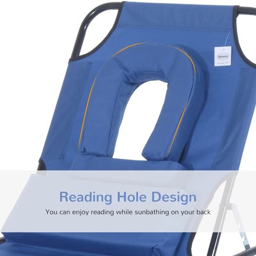 Adjustable Sun Lounger W/Pillow (FREE POSTAGE)