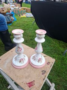 Duo ceramic candles holder postage possible