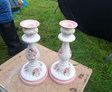 Duo ceramic candles holder postage possible