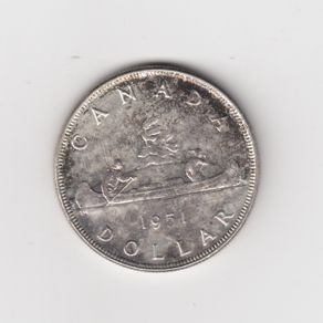 CANADA 1951 Dollar, 80% silver coin (No. G44)