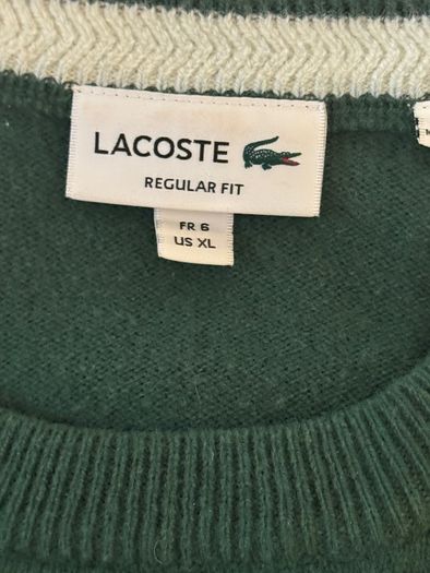 Lacoste Mens Green Jumper XL