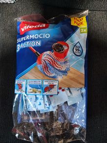Vileda Supermocio 3 Action Replacement Head Mop Refill Pack