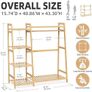 Kids Clothing Rack with Shelves, Bamboo Clothes Garment Rack for Kids Child Baby, Kids Dress Up Storage Rack with Top Shelf, Toddlers Wardrobe Closet for Nursery Image 2