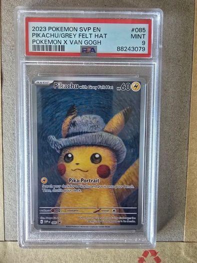 Pikachu With Grey Felt Hat 085 PSA 9 Pokemon X Van Gogh Pokemon Card