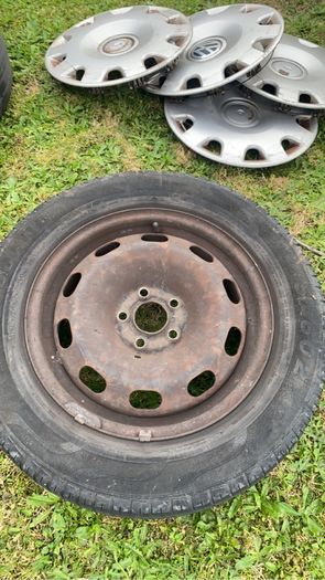 5x100 steel wheels and caps 15 inch
