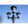 Garden Light Post 3-arms 215 cm Dark Green/Black Aluminium Image 7
