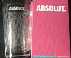 absolut vodka drink glass