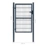 2D Fence Gate (Single) Anthracite Grey 106 x 210 cm Image 7