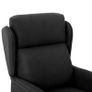 Massage Chair with Cushion Black Image 5