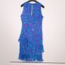 Tricoville Vintage Purple Blue Floral Tiered Ruffle Midi Dress 10UK/38EU Image 6