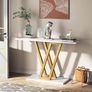 Console Table, Industrial Hallway Table for Entrance Area, 110 cm Entrance Tables, Narrow Sofa Table, Side Table for Living Room, Sturdy Metal Frame & Easy Assembly Image 3