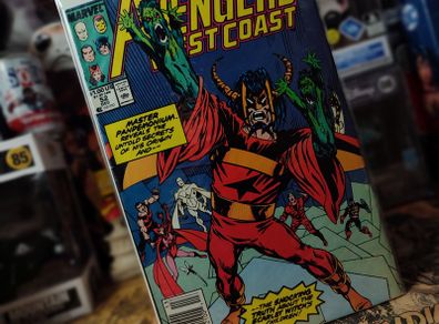 Avengers West Coast ! Issue #52 ! HOT COPY ! Origin and "death" of Tommy and Billy Maximoff ! Copper Age Comic from 1989 ! by Marvel !