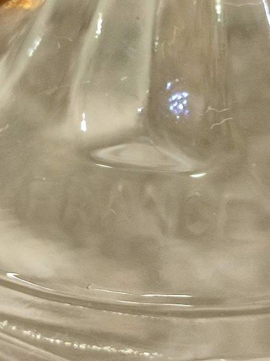 Rare find Stamped French pink glass serving dish, oval serving plate, hors d'oeuvres dish, divided oval pressed glass dish France, rosaline glass serving tray