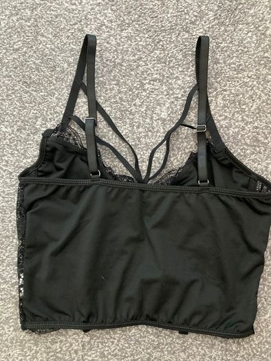 Black Lace crop top size XS
