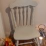 Solid wood french grey style painted chair Image 2