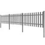 Picket Fence with Posts 3 pcs Image 2