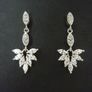 Art Deco Style Crystal Dangle Silver Earrings Image 4
