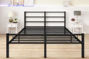 King Size Bed Frame with Storage, 5ft Kingsize Bed Frame with Headboard and Footboard