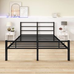King Size Bed Frame with Storage, 5ft Kingsize Bed Frame with Headboard and Footboard