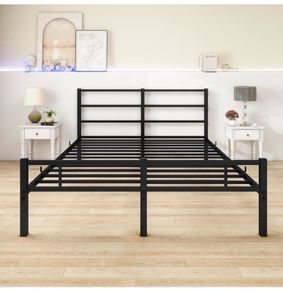 King Size Bed Frame with Storage, 5ft Kingsize Bed Frame with Headboard and Footboard