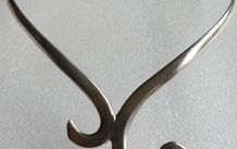 Vintage 1980s Sterling Silver 925 Torque Spiral Collar Necklace 37g