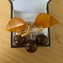 Vintage .6rk gold plated Russian Baltic Amber brooch Image 7