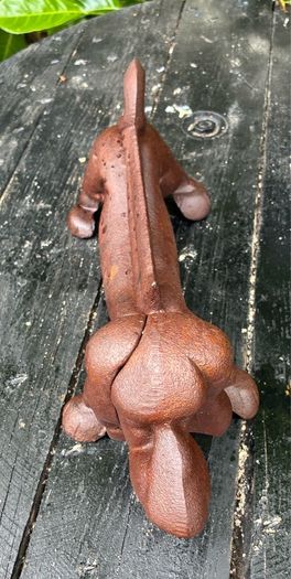 Vintage Cast Iron Sausage Dog Boot Scraper